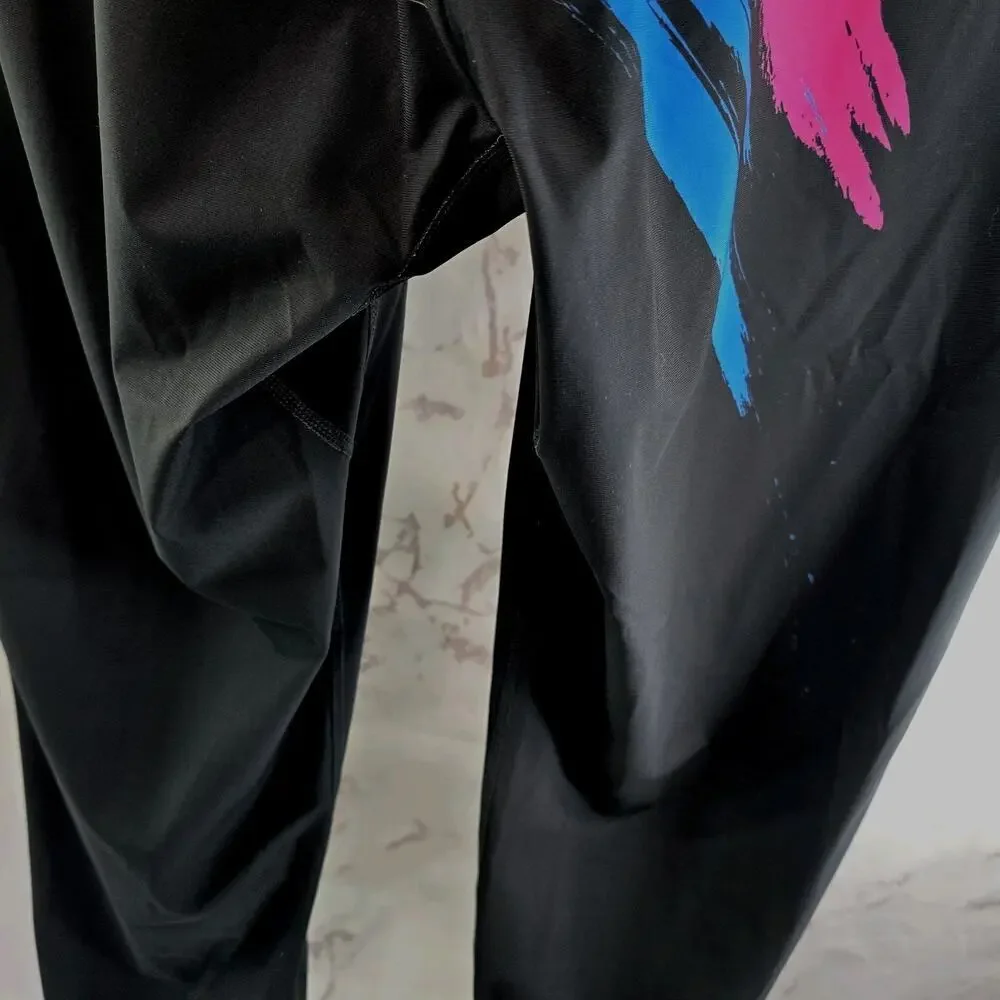 Chubbies Pants Mens Large Black Pink Ultimate Sport Jogger Training Living Retro